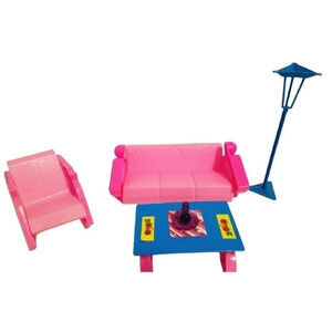 1990's Barbie Coffee Table Set